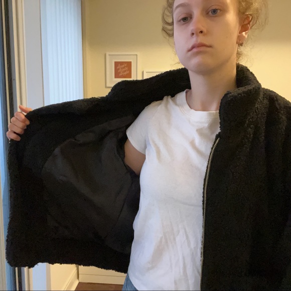 Black Sherpa Jacket US 8 - Picture 4 of 4
